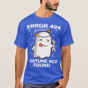 Camiseta Graciosa Scary Ghost Error 404 Costume No Encontra