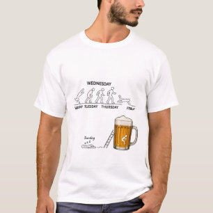 Camiseta Graciosa Semana Laboral Cerveza de Evoluc