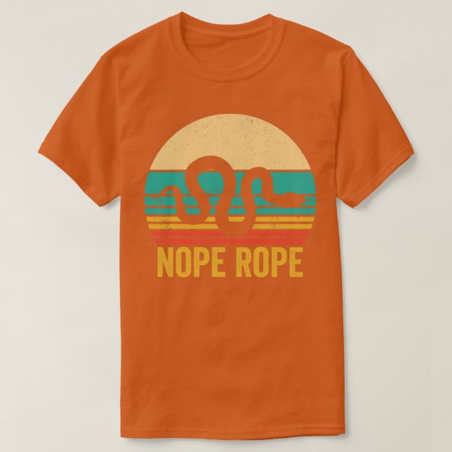 Camiseta Graciosa serpiente Nope Rope Retro (Diseño del anverso)
