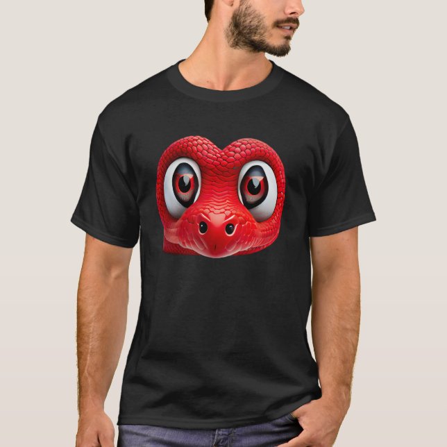 Camiseta Graciosa Serpiente Roja. Cute Snake Pullover Hoodi (Anverso)
