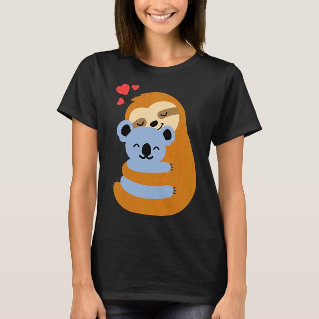 Camiseta Graciosa Sloth Koala Bear Love (Anverso)