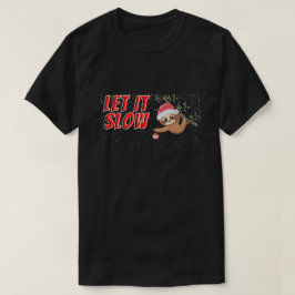 Camiseta Graciosa Sloth que desacelere a los Navidades