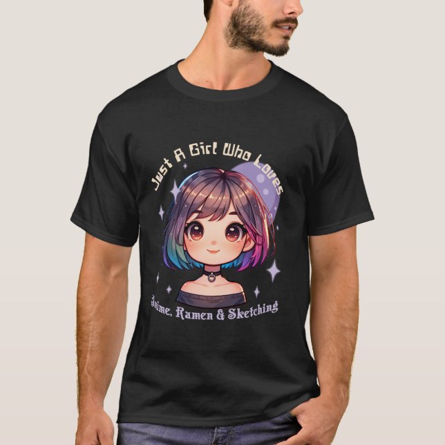 Camiseta graciosa sonrisa de emoción chica lindo heh para e (Anverso)