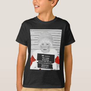 Camiseta Graciosa Sra. Claus Mugshot encarcelada arrestada 