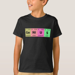 Camiseta Graciosa tabla periódica científica de elementos