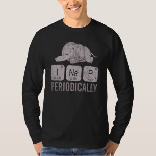 Camiseta Graciosa Tabla Periódica De Nap Animal Pj Cute Dor