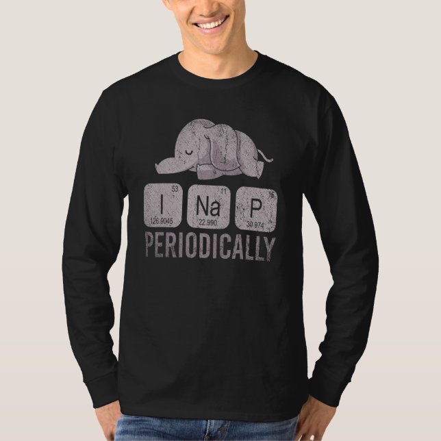 Camiseta Graciosa Tabla Periódica De Nap Animal Pj Cute Dor (Anverso)