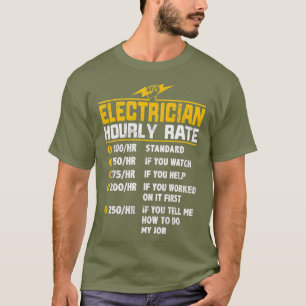 Camiseta Graciosa tarifa horaria de los electricistas