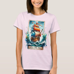 Camiseta Graciosa Tarjeta Tarot /Derrame El Té