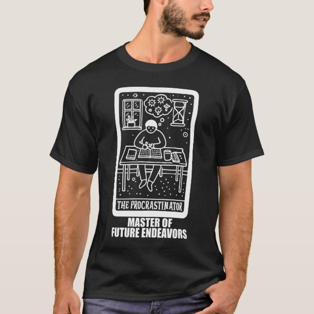 Camiseta Graciosa Tarjeta Tarot El Procrastinador (Anverso)