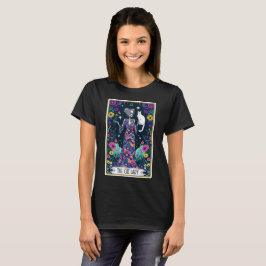 Camiseta Graciosa tarjeta Tarot/la dama del gato
