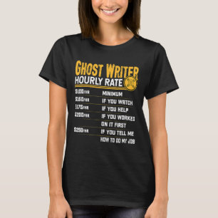 Camiseta Graciosa Tasa HORA De Escritor Fantasma