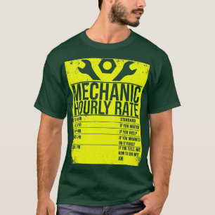 Camiseta Graciosa tasa mecánica por hora regalo de tasas de