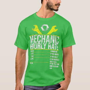 Camiseta Graciosa tasa mecánica por hora regalo de tasas de