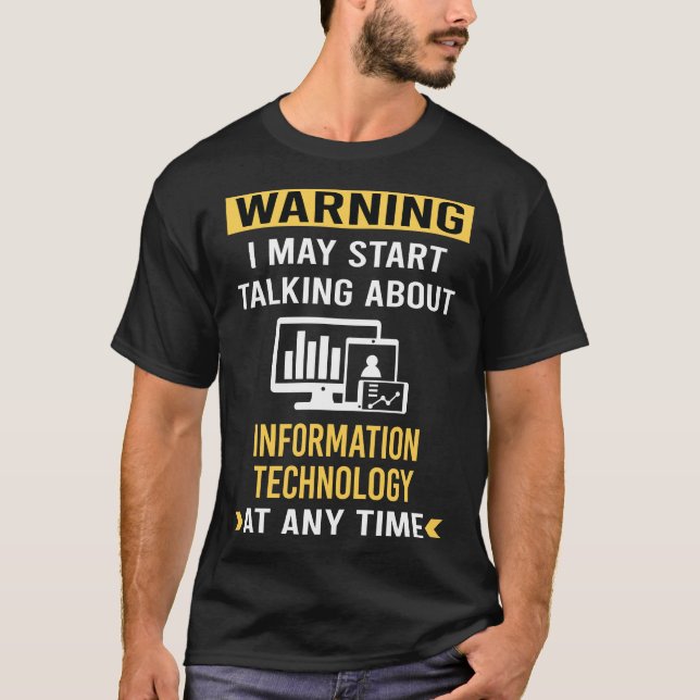 Camiseta Graciosa Tecnología de Información de Aviso (Anverso)