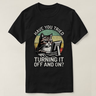 Camiseta Graciosa tecnología de soporte técnico para gato d