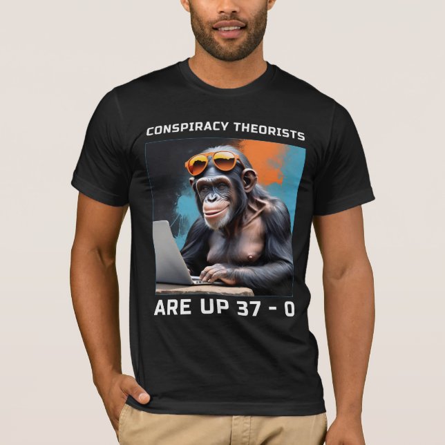 Camiseta Graciosa teoría de conspiración drones de Nueva Je (Anverso)