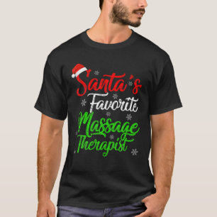Camiseta Graciosa terapeuta de masajes favorita de Santa Ma