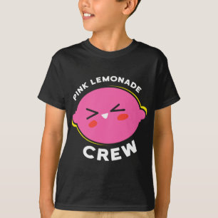 Camiseta Graciosa tripulación rosa Lemonade Jugo de Limón J