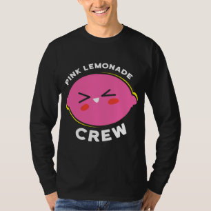 Camiseta Graciosa tripulación rosa Lemonade Jugo de Limón J