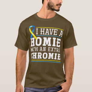 Camiseta Graciosa Trisomy 21 Amigo del Síndrome de Down Con