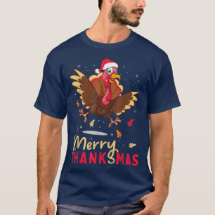 Camiseta Graciosa Turquía Santa Merry Navidades de Acción d