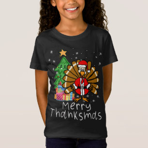 Camiseta Graciosa Turquía Santa Merry Navidades de Thanksm