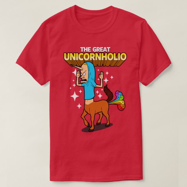 Camiseta Graciosa unicornio Farting Rainbow Retro 90's toon (Diseño del anverso)