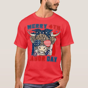 Camiseta Graciosa Vaca De Highland 4 De Día Del Trabajo Nor
