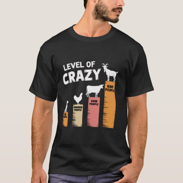 Camiseta Graciosa vaca de pollo de perro y nivel de cabra d (Anverso)