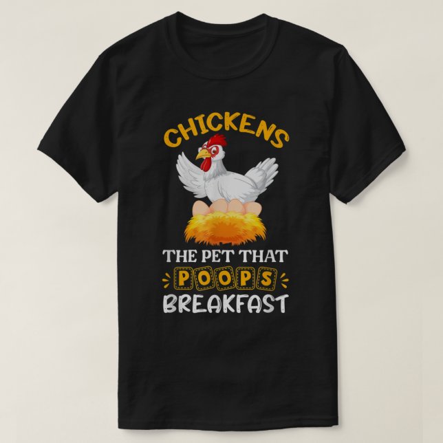 Camiseta Graciosa vaca marrón de pollo pardo (Diseño del anverso)