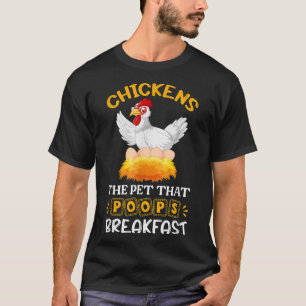 Camiseta Graciosa vaca marrón de pollo pardo