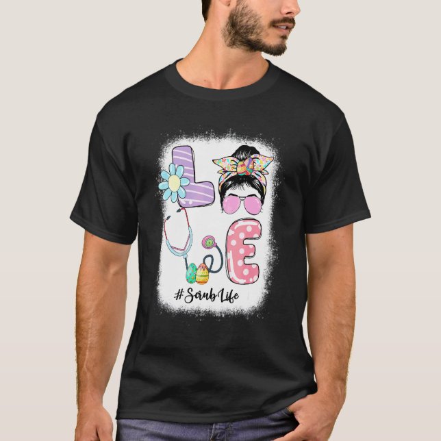 Camiseta Graciosa vida de amor crujiente enfermera del día  (Anverso)