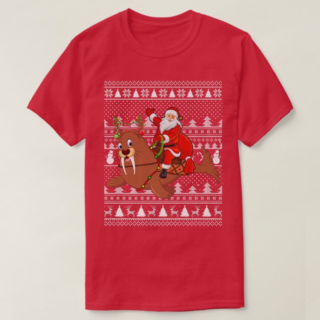 Camiseta Graciosa Walrus Lover Santa Rige La Virgen Fea Cri (Diseño del anverso)