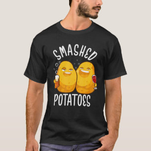 Camiseta Graciosamente Rompió Papas Tomando Cerveza Y Vino 