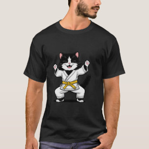 Camiseta Graciosas artes marciales animales en gatos judo p