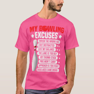 Camiseta Graciosas Excusas De Bolos Para Bowler