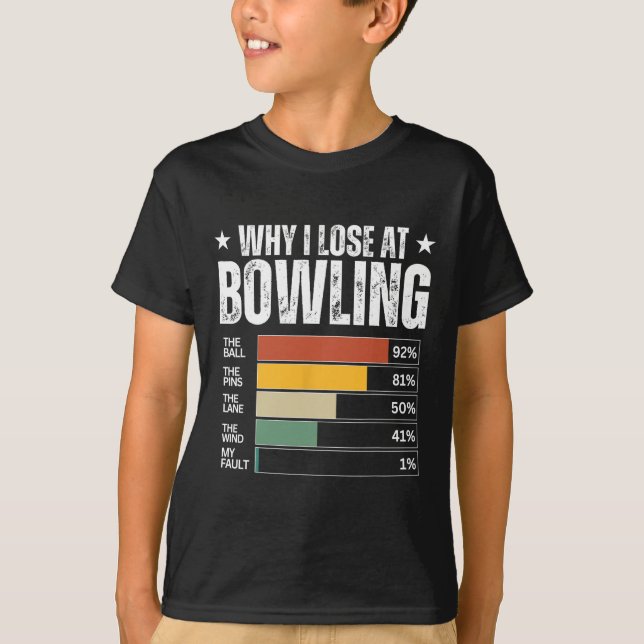Camiseta Graciosas Excusas de Bowling (Anverso)