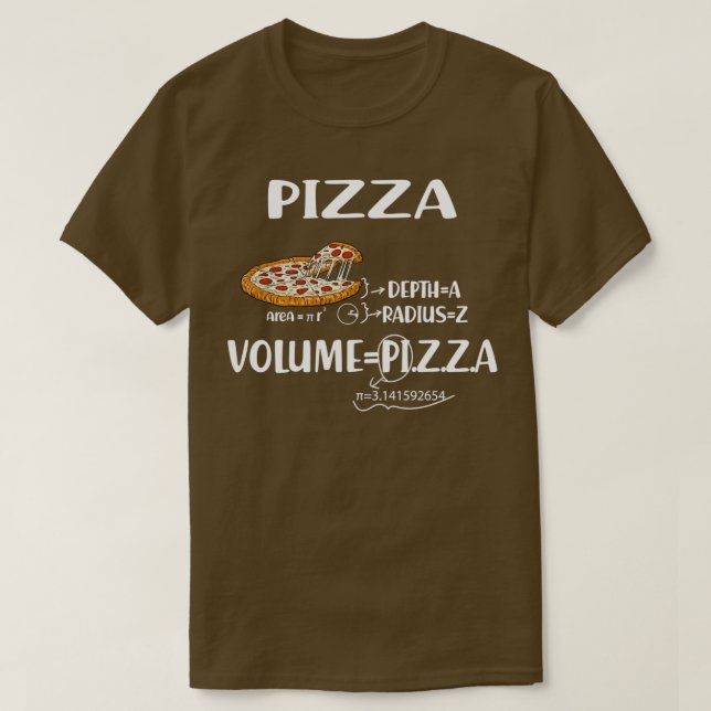 Camiseta Graciosas fórmulas matemáticas de pizza Math Teach (Diseño del anverso)