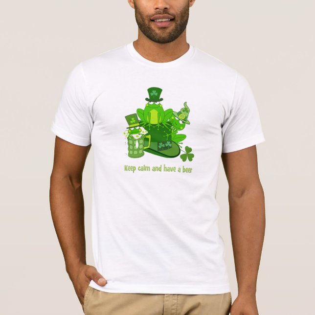 Camiseta Graciosas gafas y textos del día de San Patricio (Anverso)
