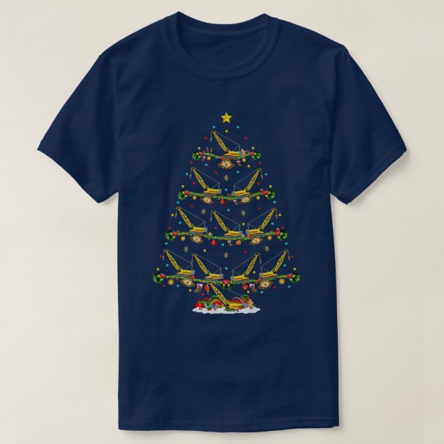 Camiseta Graciosas navidades coincidiendo con la grúa de la (Diseño del anverso)