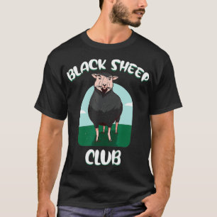 Camiseta Graciosas Ovejas Negras Club Cute Sheeps En La Gra
