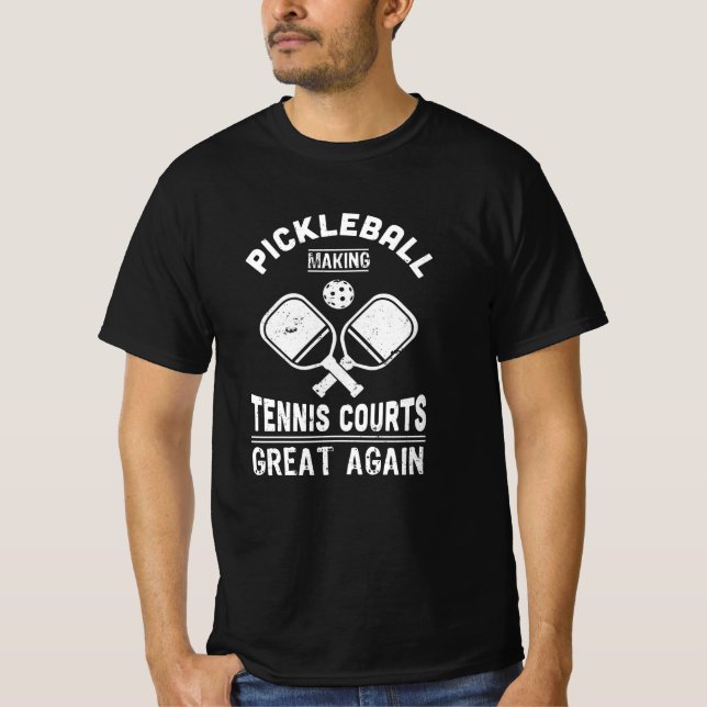 Camiseta Graciosas pistas de tenis de bolas de pista Dink G (Anverso)