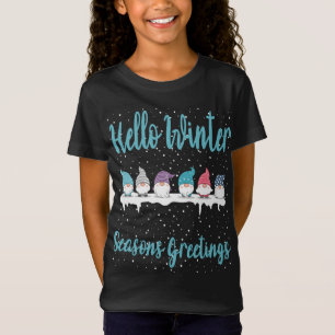 Camiseta Graciosas Temporadas De Invierno Saludan A Los Nav