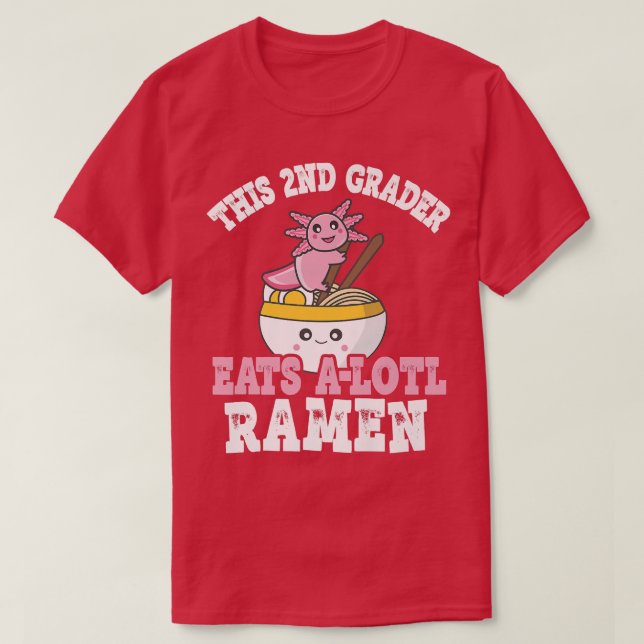 Camiseta Gracioso 2º Grader Ramen Pun Este Segundo Grader S (Diseño del anverso)