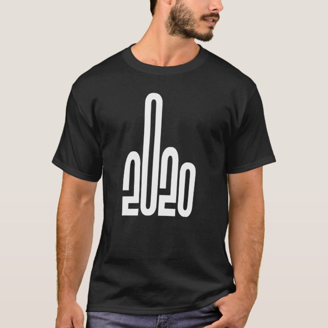 Camiseta Gracioso 2020 Dedo Medio Flip Off Bird Hand Bad Ye (Anverso)