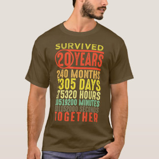 Camiseta Gracioso 20° aniversario de matrimonio Boda 20 año
