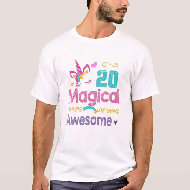 Camiseta Gracioso 20 Años De Unicornio C (Anverso)