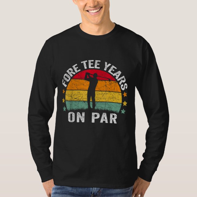 Camiseta Gracioso 40º Pun de Golf Retro Sunset 40 años (Anverso)