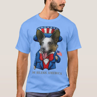 Camiseta Gracioso 4 de julio Cardigan Welsh Corgi Dog, EEUU